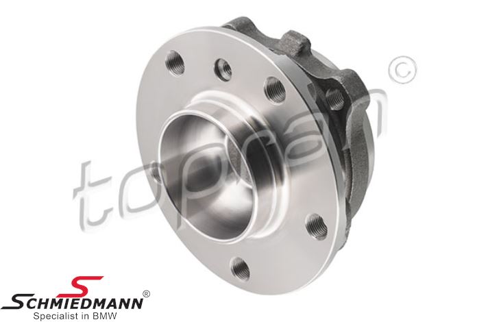 Wheel hub with bearing front