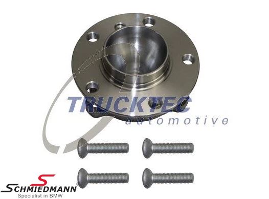 Wheel hub with bearing front