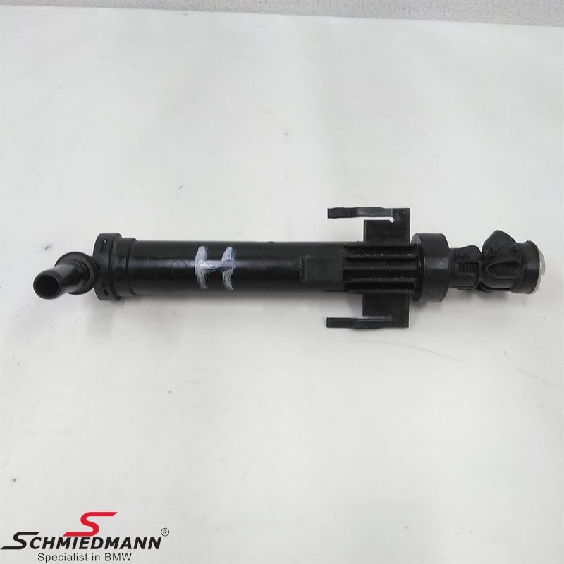 Washer nozzle for headlight cleaning system, R.-side