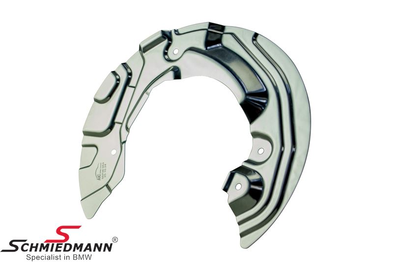 Brake protection plate, front, left side