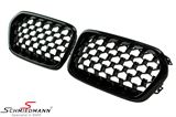 NSF39GBDIA BMW X2 (F39) -  Kidney set - high gloss black, diamond grill