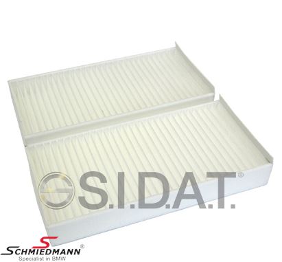 Microfilter activated carbon container