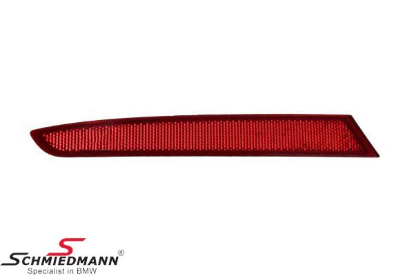 Reflector for rear bumper, red - right side <b>E-marked</b>