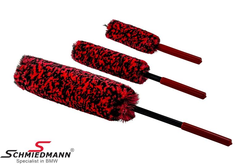 Microfiber Wheel Brush Set – 45/30/20 cm – 3 pcs