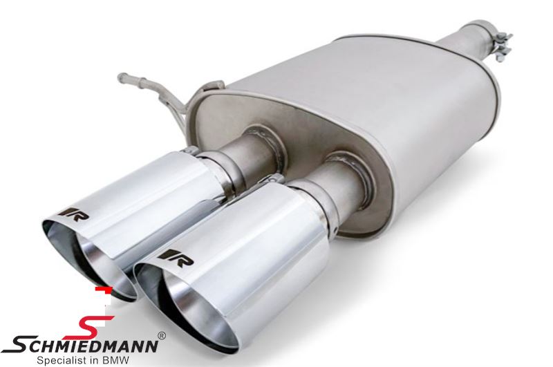 Remus sport rear exhaust, centered - Axle-back-system, with chrome tailpipes, <b>ECE-approved</b>