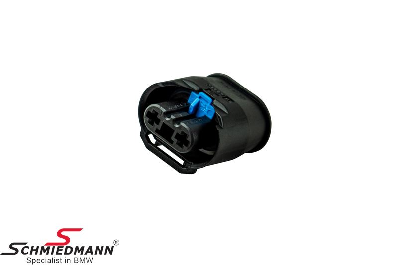 Plug housing black 2-pin