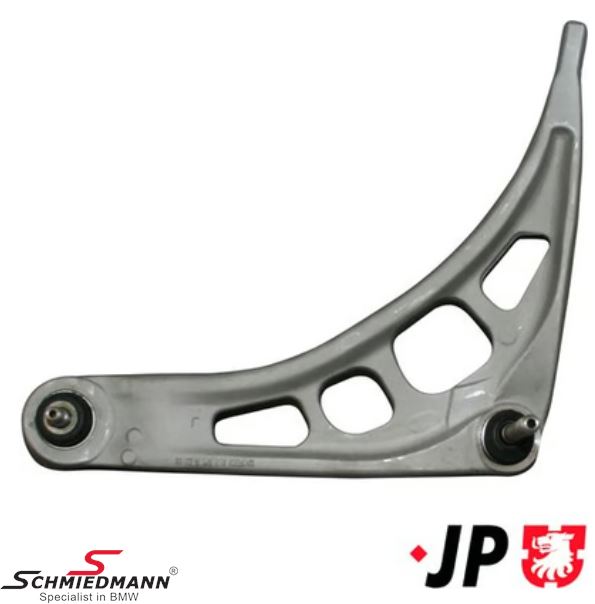 Wishbone right side front, lower, alloy with rubber mounting