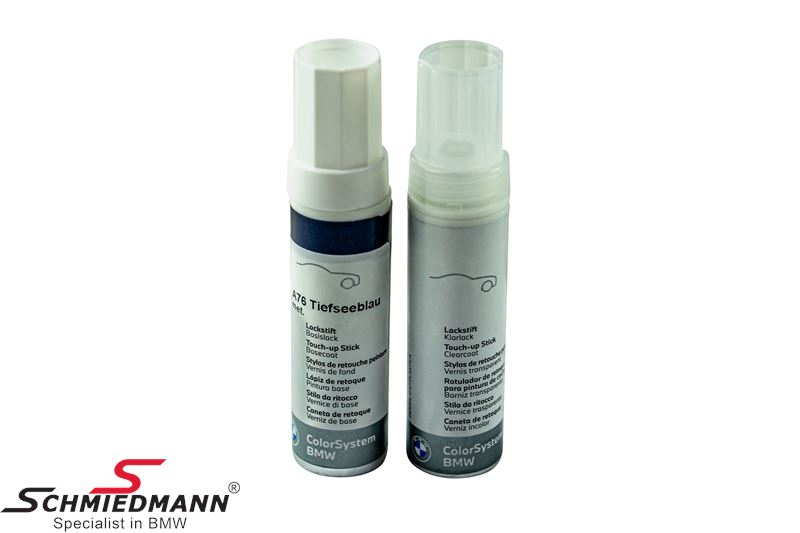 Touch up set (paint/clearpaint) 2x12ML Tiefseeblau met. A76