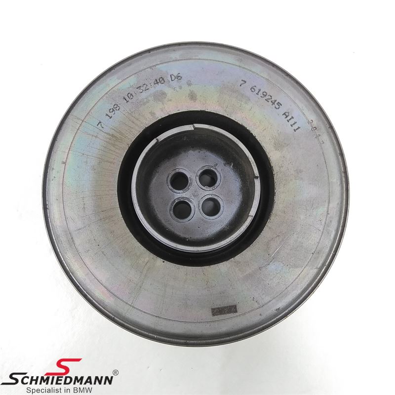 Vibration damper/belt pulley on the crankshaft. Original BMW