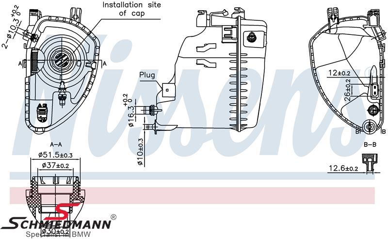 Expansion tank for cooling system