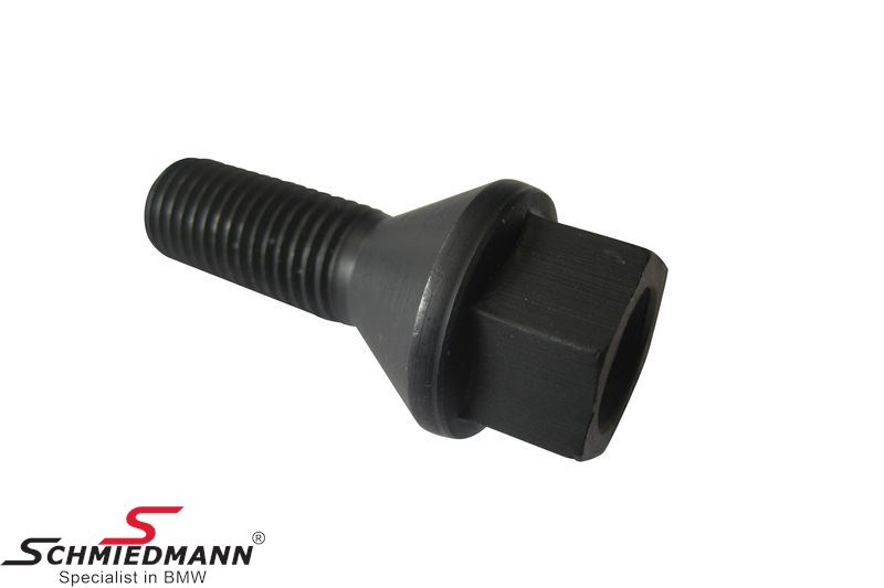 Wheel bolt M12x1.5x50, conical, black (1 pc.)