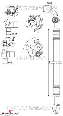 High pressure line for air conditioning