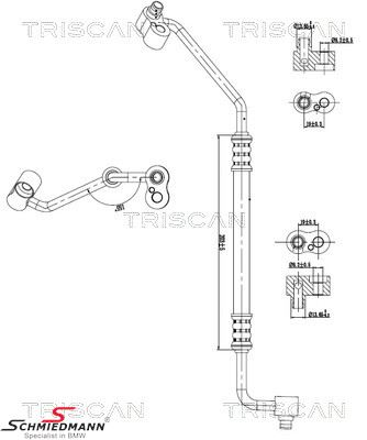 High pressure line for air conditioning