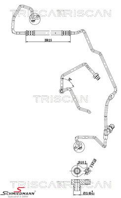 High pressure line for air conditioning