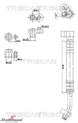 High pressure line for air conditioning