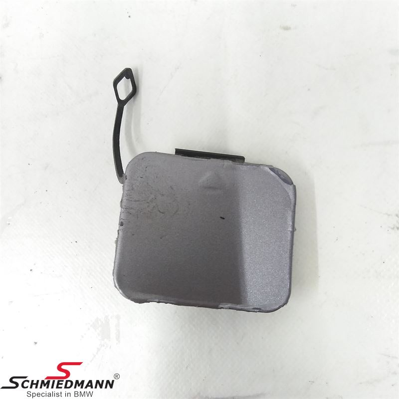 Towing hitch cover primed for standard rearbumper 