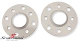 12318E  Wheel spacer set alloy silver anodized, Per axle 10MM (5MM each side/wheel) 4hole hubcentric - system 2, supplied without bolts