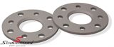 10021E  Wheel spacer set silver anodized alloy, per axle 14MM (7MM each side/wheel) 4 hole not hubcentric - system 5E, supplied without bolts