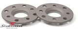 12302E  Wheel spacer set alloy silver anodized, Per axle 12MM (6MM each side/wheel) 4hole hubcentric - system 2, supplied without bolts