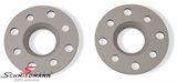 12302E  Wheel spacer set alloy silver anodized, Per axle 12MM (6MM each side/wheel) 4hole hubcentric - system 2, supplied without bolts