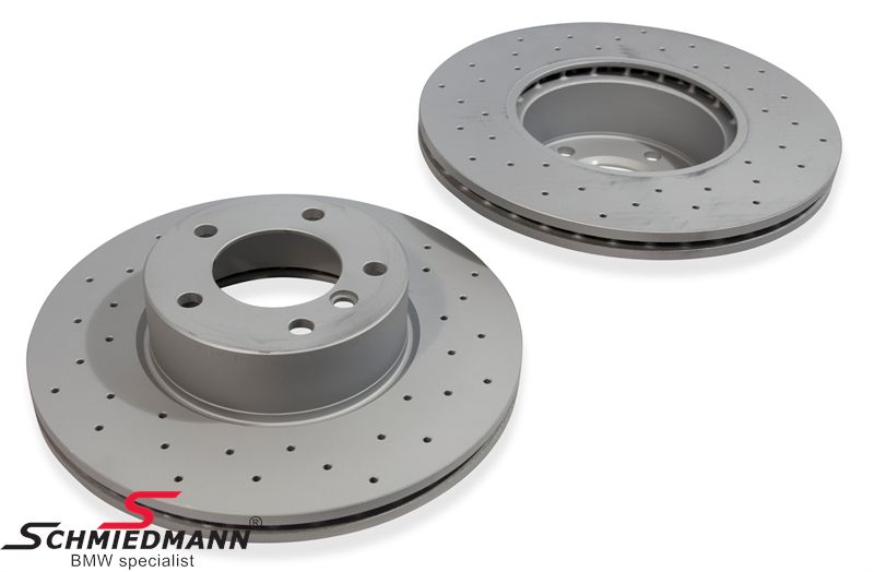 Racing brake discs front set 312X24MM ventilated with holes Zimmermann