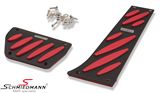 SCMAUPEXRRHD  Schmiedmann alloy pedal set (RHD) black/red -Exclusive- with inserted logoplates