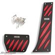 SCMAUPEXRRHD  Schmiedmann alloy pedal set (RHD) black/red -Exclusive- with inserted logoplates