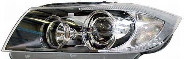 Strålkastare D1S/H7 Vänster sida komplett bi-xenon / utan adaptivt ljus, original Hella Germany 63117161667H BMW E90 E91