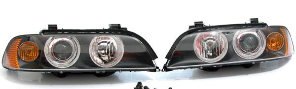 Strålkastare set facelift 2000 glas set Hella gula blinkers utan xenon 63120025174 BMW E39