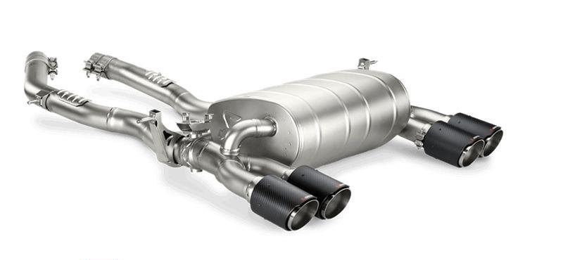 Sportljuddämpare bak Akrapovic Titan EVO (OBS! Utan slutrör) M-BM-T-8H F82 M4 F83 M4 convertible