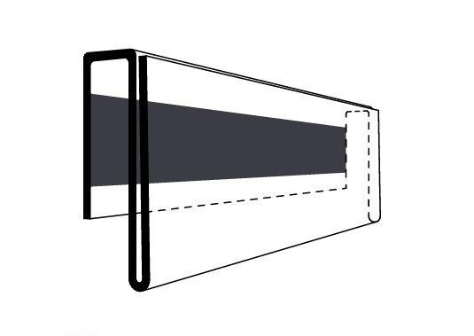 Label holder 210x75MM flat med magnet, för barcode labels on shelfes ELB105-26F