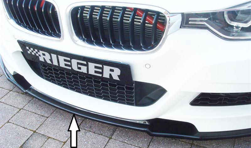 Rieger frontspoilerläpp (behöver lackeras) för M-Technik fram spoiler 53462 F30 F31 F30 LCI F31 LCI