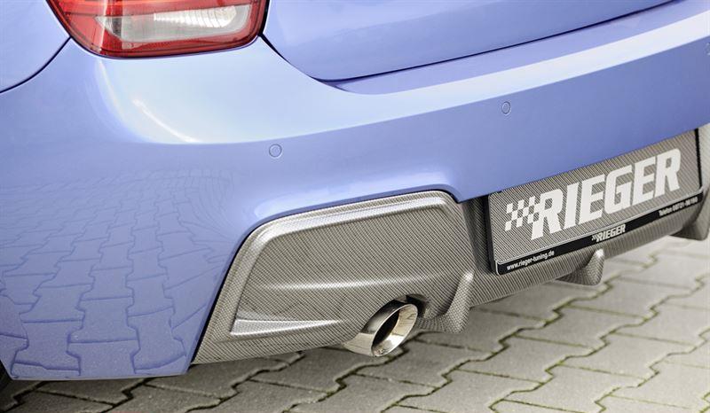 Diffuser original Rieger för M-tech bakstötfångare - Kolfiber look 00099240 F20 F21