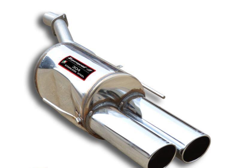 Sportljuddämpare bak rostfritt stål Vänster sida Supersprint slutrör 2X90x85MM 785056 BMW E31