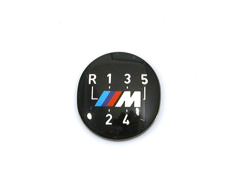 Emblem växelspak M-tech. oval 25-11-1-221-613 BMW E30 E36 E32 E38 E28 E34 E24 Z1