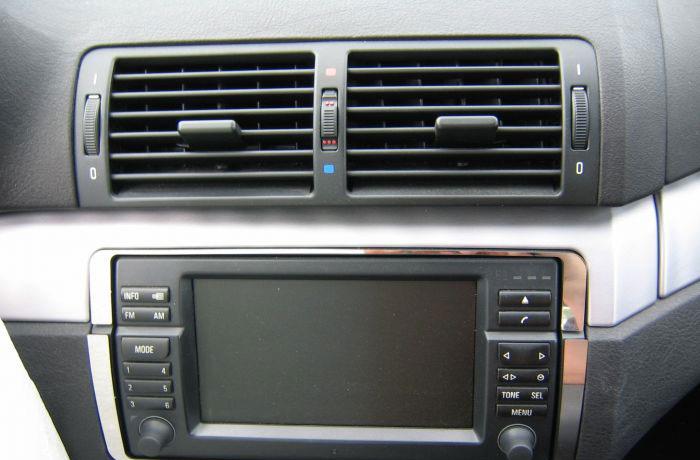 Krom ram runt om 16:9 navigations system KR46169 BMW E46