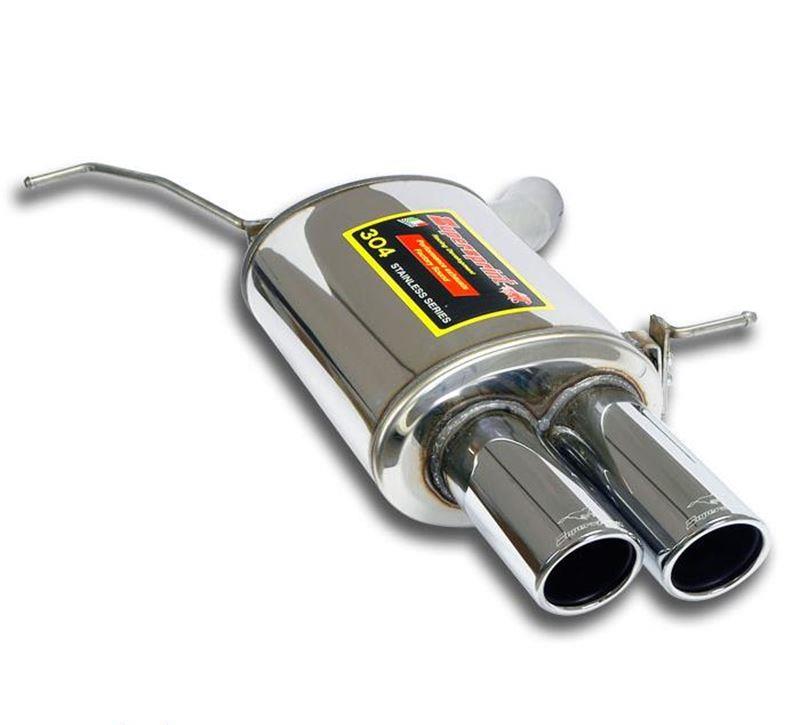 Supersprint sportljuddämpare bak rostfritt stål Vänster sida slutrör 2X90MM rund 988846 BMW E63 E64