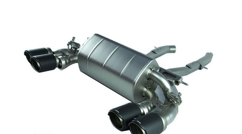 Akrapovic sportljuddämpare bak , Slip-On Line (Titanium) med carbon slutrör S-BM-T-3H F87 M2 LCI
