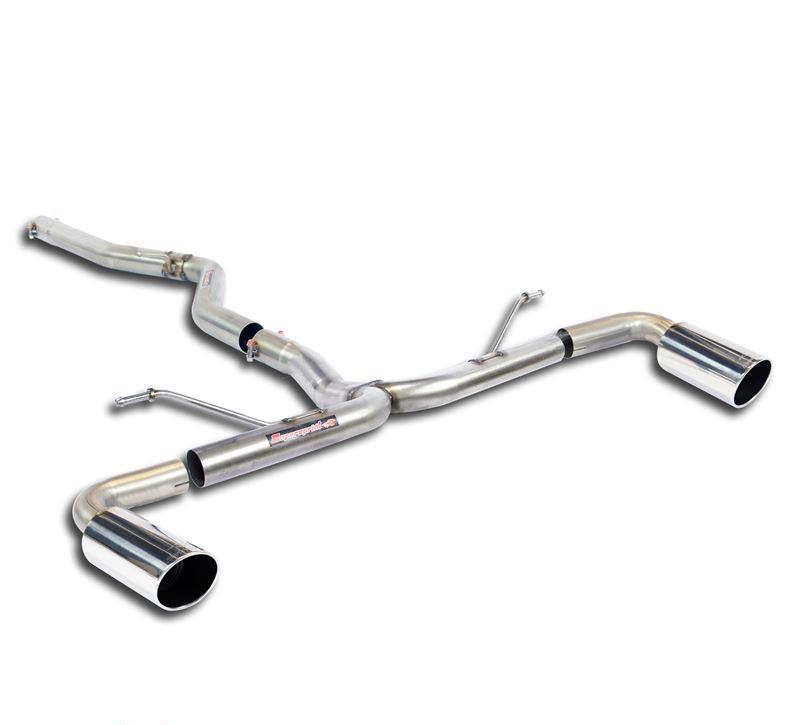 Supersprint Connecting pipe + rear pipe Right O90 - Left O90(Muffler delete) 521914 F22 F23