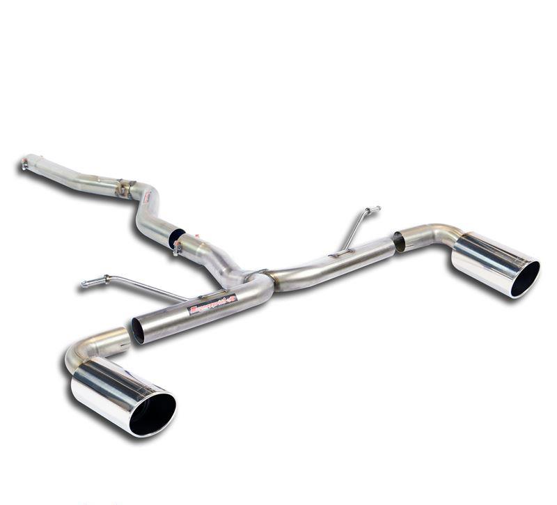 Supersprint Connecting pipe + rear pipe Right O100 - Left O100(Muffler delete) 987644 F20 F21
