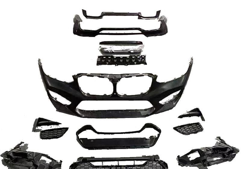 Spoilersats -Motorsport III- frontspoiler inklusive bakkjol (om du har dimljus måste du ta bort dem för större insug) SPKITG02M3 BMW X4 (G02)
