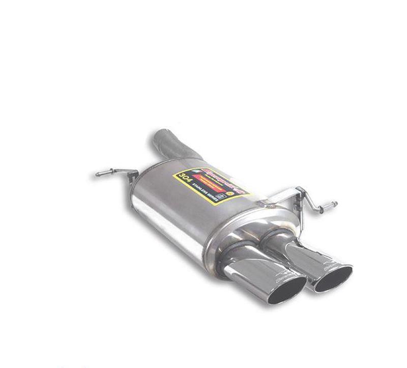 Sportljuddämpare bak rostfritt stål Supersprint slutrör 2 X 100X75MM platta/ovala 788007 BMW E65 E66