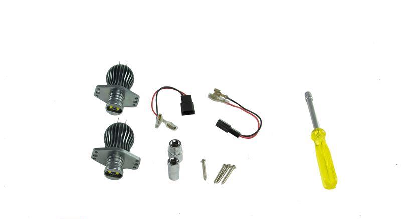 Angel-eyes LED uppgradering xenon-vit E9020WC BMW E90 E91