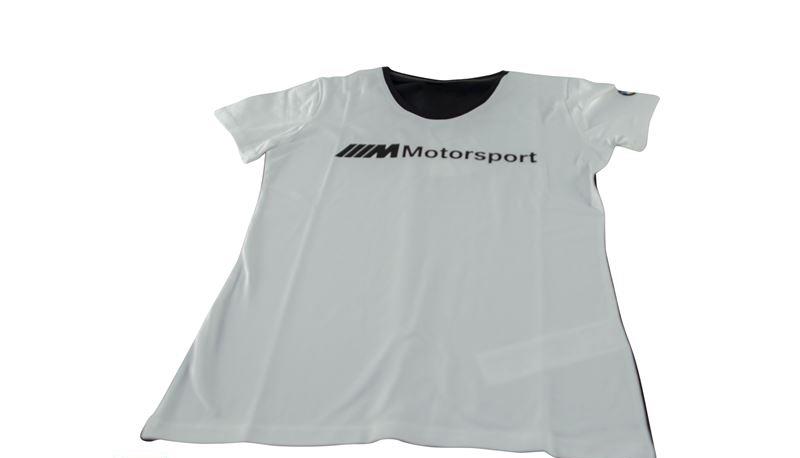 T-shirt ///M Motorsport svart/vit med logotyp, damstorlek M 80-14-2-461-073