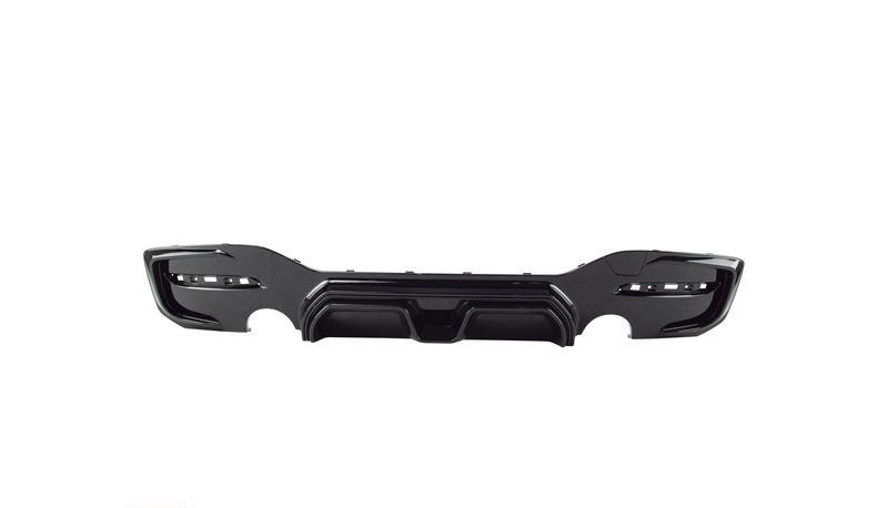 BMW 1-Serie F20 LCI - Bakre diffusor/För M-tech/High GLoss Blanksvart/o--o INF20GB F20LCI