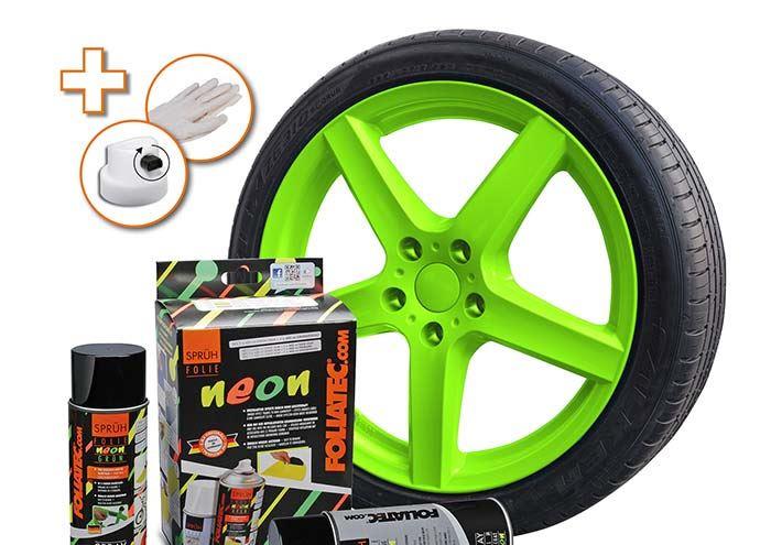 FOLIATEC spray film set Neon green 2 x 400 ml 372002097