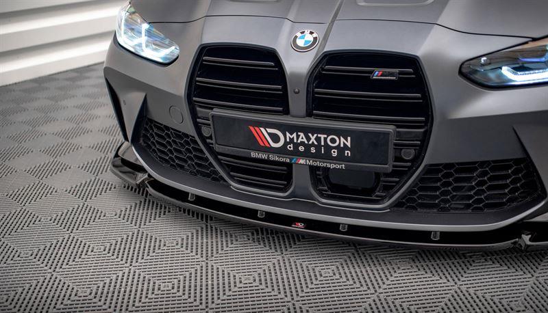 Frontspoilerläpp -Maxton Design- V3, blanksvart FRLG8082V3-GB G80 M3 G82 M4 M G83 G81 M3 Touring