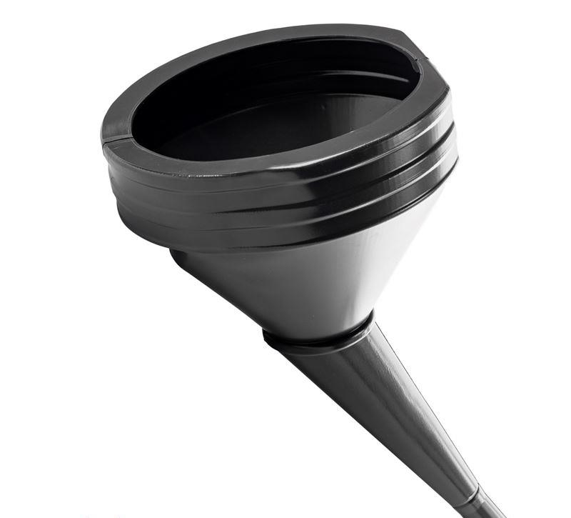 Plastic funnel with mesh - sidewise 02460