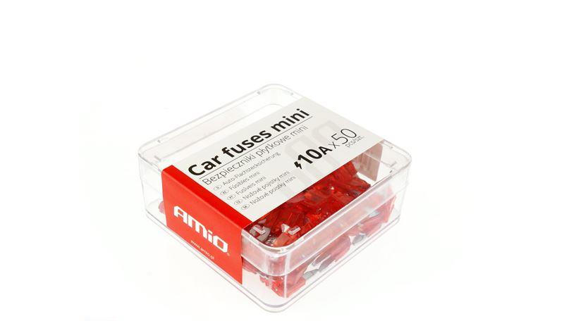 Säkringssats för blad mini - 10A, 50 st 02219