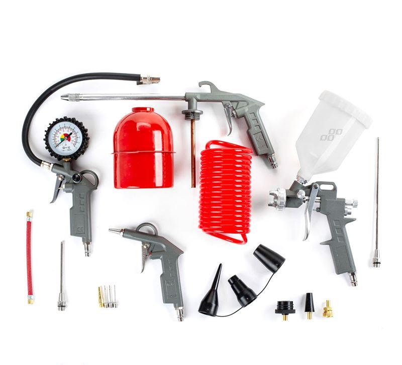 Compressed air gun set - 18 pcs 02625